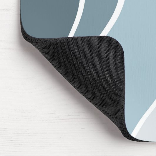 Blauw en roze retro stijl golven ontwerp muismat (Hoek)