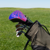 Blauw en roze reuzenrad golfheadcover (Insitu)