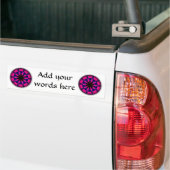 Blauw en Roze Roze Roze Kaleidoscoop Bumpersticker (Op Truck)