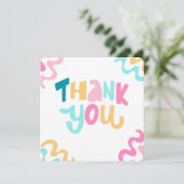 blauw en roze simpel bedankt (Staand voorkant)