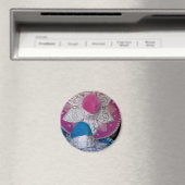 Blauw en Roze Sombreros Magneet (Insitu (Vaatwasser))