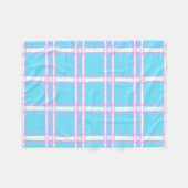 Blauw en roze speldenband fleece deken (Voorkant (Horizontaal))