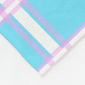 Blauw en roze speldenband fleece deken (Hoek)