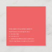 Blauw en roze stedelijk Oerwoud laat Visitekaartje (Achterkant)