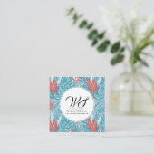 Blauw en roze stedelijk Oerwoud laat Visitekaartje (Staand voorkant)