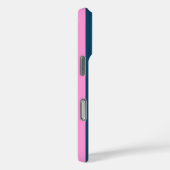 Blauw en roze streepjespatroon gepersonaliseerd Case-Mate iPhone case (Achterkant / Rechts)