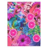 Blauw en roze. tafelkleed (Voorkant)