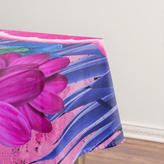 Blauw en roze. tafelkleed (Voorbeeld)