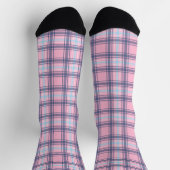 Blauw en roze Tartan Kerstmis Sokken (Top)