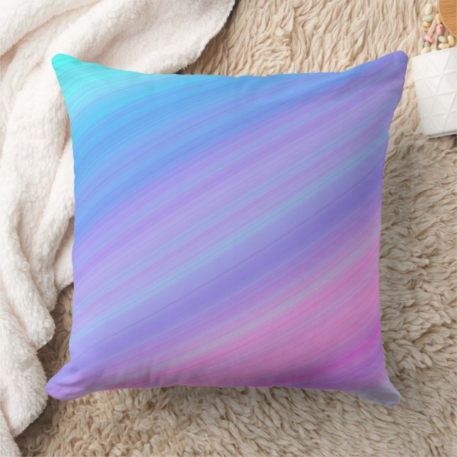 Blauw en roze tint kussen (Deken)