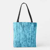 Blauw en Roze Tropische Bloemen Kunst Canvas tas (Achterkant)
