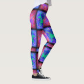 Blauw en roze Unicorn controleert epic Art Pattern Leggings (Rechts)