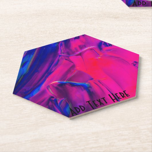 Blauw- en roze verfstreken kartonnen onderzetters (Schuin)