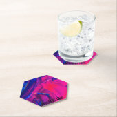 Blauw- en roze verfstreken kartonnen onderzetters (Insitu)