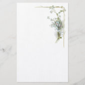 Blauw en roze vergeet me. briefpapier (Voorkant)