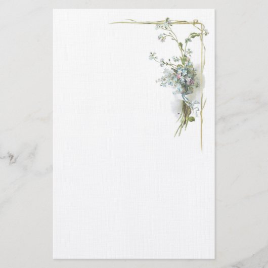 Blauw en roze vergeet me. briefpapier (Voorkant)