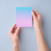 Blauw en roze verloop achtergrond flyer (Hand)
