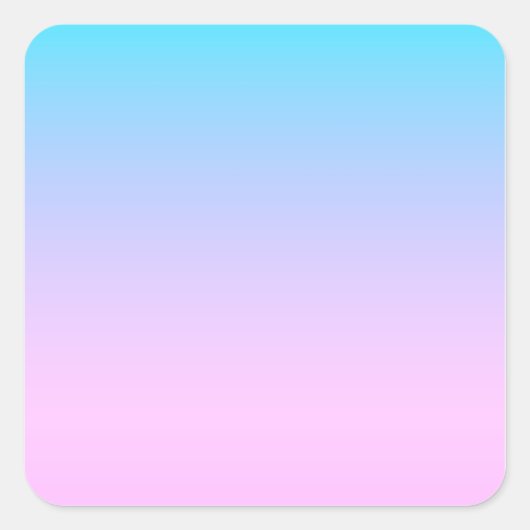 Blauw en roze verloop achtergrond vierkante sticker (Voorkant)