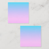 Blauw en roze verloop achtergrond vierkante visitekaartje (Voorkant / Achterkant)