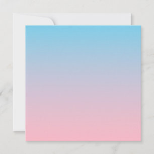 Blauw en roze verloop bedankkaart