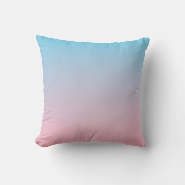 Blauw en roze verloop kussen (Voorkant)