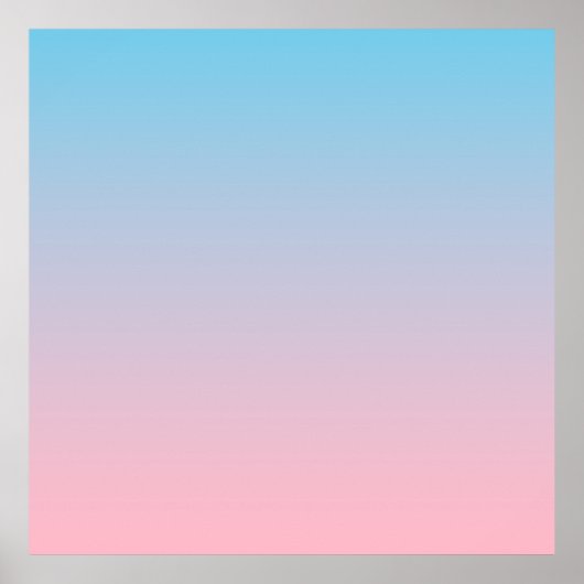 Blauw en roze verloop poster (Voorkant)