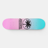 Blauw en roze verloopskateboard persoonlijk skateboard (Horizontaal)