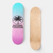 Blauw en roze verloopskateboard persoonlijk skateboard (Voorkant)