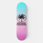 Blauw en roze verloopskateboard persoonlijk skateboard (Voorkant)
