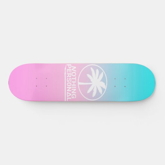 Blauw en roze verloopskateboard persoonlijk skateboard (Horizontaal)