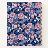 Blauw en Roze Victoriaans Bloemen Dankbaarheidsjou Notitieboek (Achterkant)
