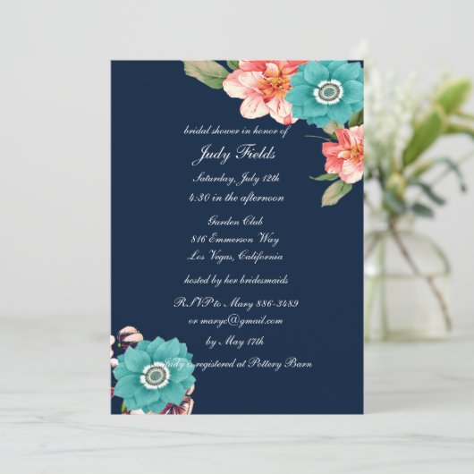 Blauw en roze Vrijgezellenfeest Kaart (Staand voorkant)