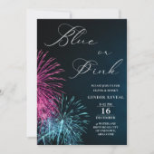 Blauw en roze vuurwerkster Vuurwerk Kaart (Voorkant)
