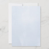 Blauw en roze Waterverf Baby shower Kaart (Achterkant)