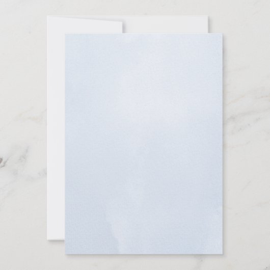 Blauw en roze Waterverf Baby shower Kaart (Achterkant)