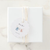 Blauw en Roze Waterverf Geslacht Onthullen Gunst T Bedankjes Labels (In situ)