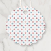 Blauw en Roze Waterverf Geslacht Onthullen Gunst T Bedankjes Labels (Achterkant)