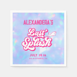 Blauw en Roze Zwembad Party Bachelorette Servet