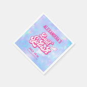 Blauw en Roze Zwembad Party Bachelorette Servet (Hoek)