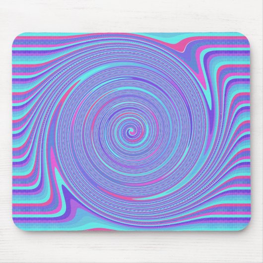 Blauw en roze zwijn Mousepad Muismat (Voorkant)