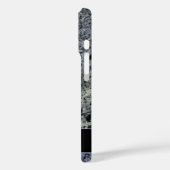 Blauw en Sage Groen gepolijst graniet met naamstee Case-Mate iPhone Case (Achterkant / Links)