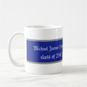 Blauw en SIlver School Afstuderen Mokken voor foto (Links)