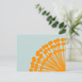 Blauw en Sinaasappel Briefkaart (Staand voorkant)