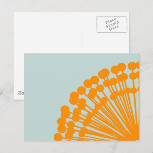 Blauw en Sinaasappel Briefkaart (Voorkant / Achterkant)