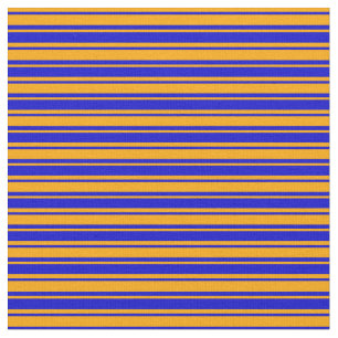 Blauw en Sinaasappel Gestreept/Gevoerde Patroon Stof