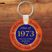 Blauw en Sinaasappel, goedkoop, klassenreünie guns Sleutelhanger (Voorkant)