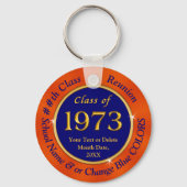 Blauw en Sinaasappel, goedkoop, klassenreünie guns Sleutelhanger (Achterkant)