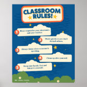 Blauw en Sinaasappel Grappig 16x20in Poster (Voorkant)