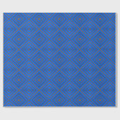Blauw en Sinaasappel hypnotische diamant moderne P Cadeaupapier (Vlak)