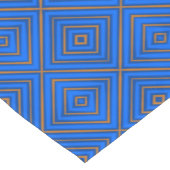 Blauw en Sinaasappel hypnotische diamant moderne P Korte Tafelloper (Hoek)